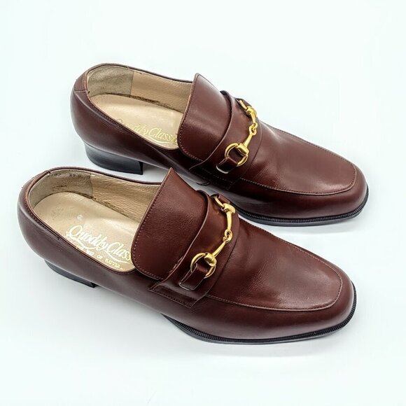 Quoddy Classic Cognac Brown Italian Leather Horsebit Loafers - 37 - Picture 3 of 8
